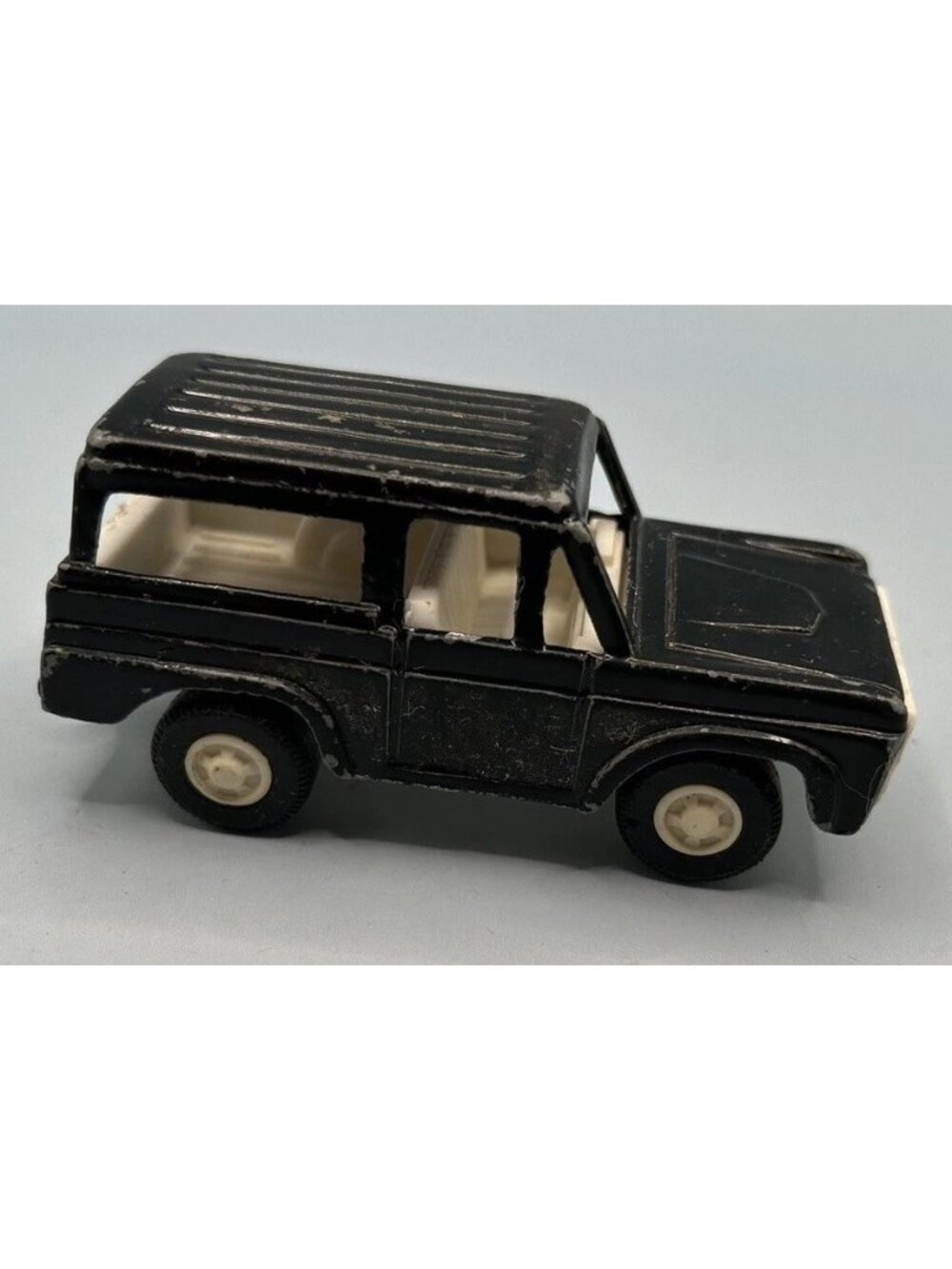 Vintage Tootsie Toys Black Bronco Chicago USA Diecast Car 4"